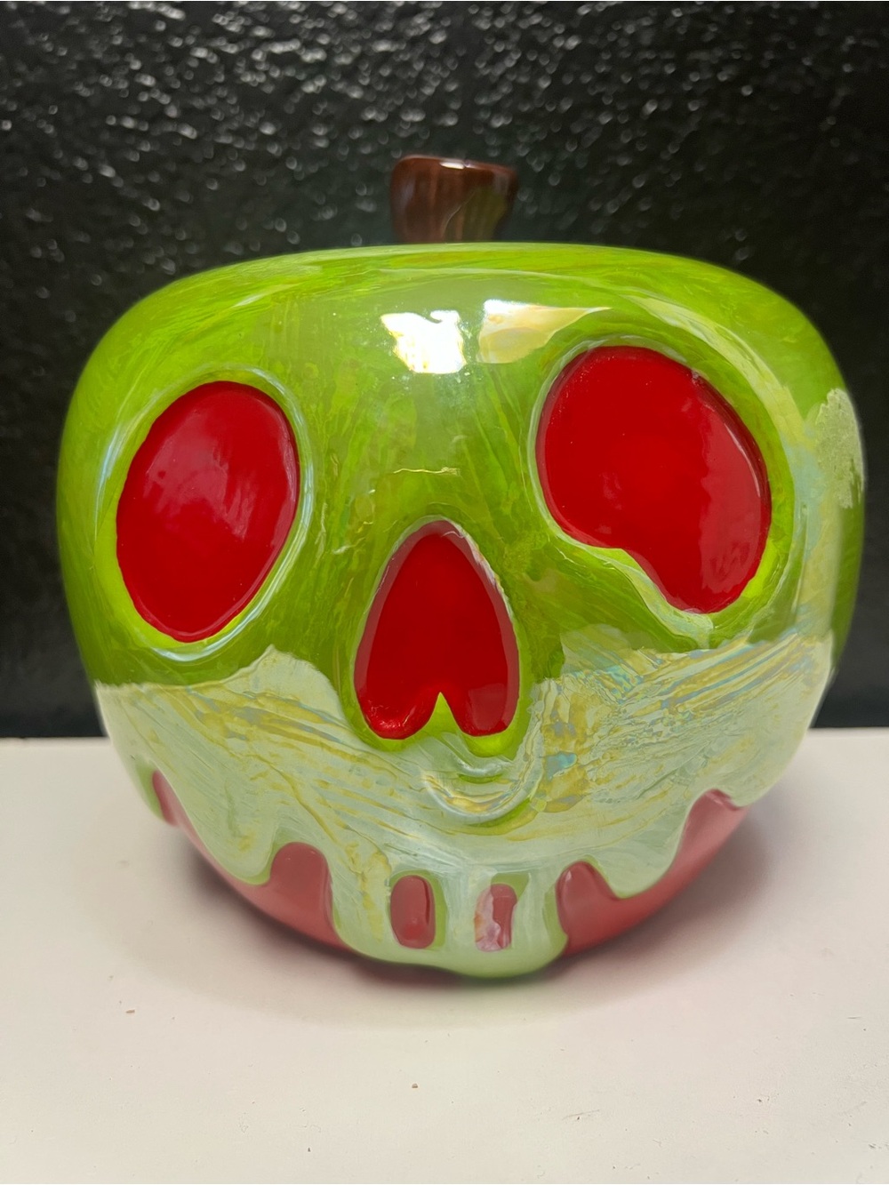 Disney Green and Red Poison Apple Ceramic Décor